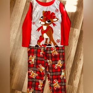 NWOT North Pole Reindeer Pajama set size XS 6-6X.